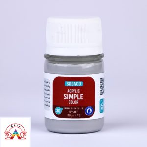 رنگ اکریلیک ساده طوسی ۳۰ میل سوداکو کد ۳۹۵